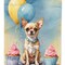 Edge Collections - 28" X 40" - Multicolor - Chihuahua Happy Birthday Large Porch - 1 Piece
